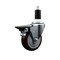 Service Caster 4'' Maroon Poly Swivel 1-3/8'' Expanding Stem Caster with Brake SCC-EX20S414-PPUB-MRN-PLB-138 - alternate 1